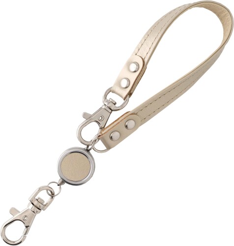 (スリップオン) ノワールリール付きマルチストラップAL ゴールド NSL-1802 本革 レザー 伸びる