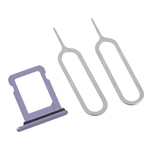 iPhone 12mini 専用 SIM トレイ 防水シリコンリング付き 全6色 パープル Tray-12mini-Purple