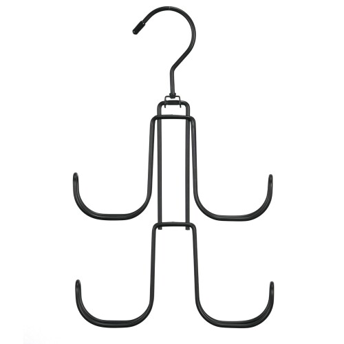 サワフジ リュックハンガー リュックが2個掛けられるハンガー ブラック 壁 机 ドア スタンド 型崩れ防..