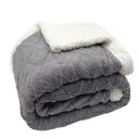Mokoya 毛布 冬用 ダブル 200x230cm 掛毛布 クイーン おしゃれ 二枚合わせ 北欧風ボア 軽量 通年使用 洗える 抗菌防臭 防ダニ 静電抑制 Blanket(ダークグレー)