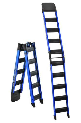 ディーアールシー(DRC) ハイブリッドランプ 180cm ブルー 折りたたみタイプ 耐荷重 190kg 軽量 アルミ/..