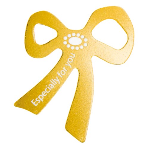 リボンケーキピック／ゴールド−1（100枚）