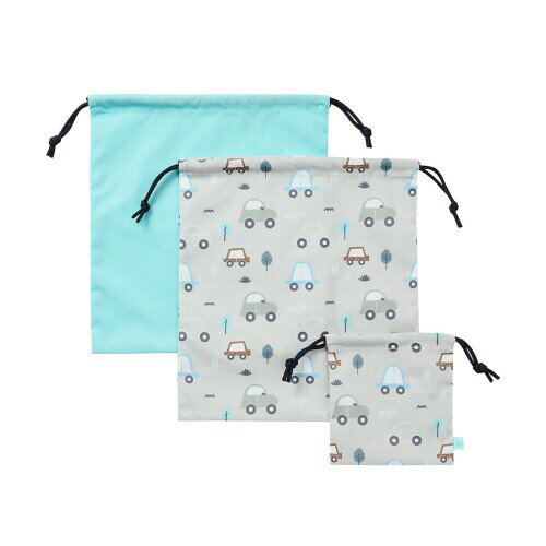 D by DADWAY ディーバイダッドウェイ きんちゃく3枚セット カー/スカイグレー BGDB0065104