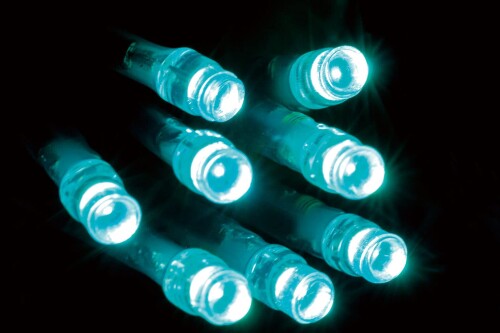 やまと興業 ストレートライト(3芯) ラタン100球 コントローラ付 ファンシーブルー発光 グリーンコード ..