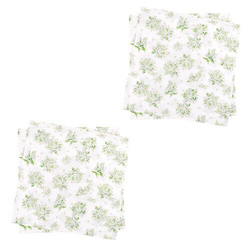 スタイルデコール(STYLE Decor) テーブルナプキン/トーション 4枚セット ジャスミン ホワイト 布巾 ふきん ナフキン カラーナプキン 厚手 食器拭き W5104402