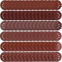 Medoon ディスクペーパー 125mm径 8穴 丸型(60#/80#/120#/180#/240#/400#各15枚)合計90個入り 木工用 サンダー用 マジック式 サンドペーパー