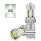 Fenikso T25 led シングル球 ホワイト 3156 バックランプ ウインカー ブレーキランプ 拡散レンズ付き 30連 3030SMD DC12V 後退灯 2個