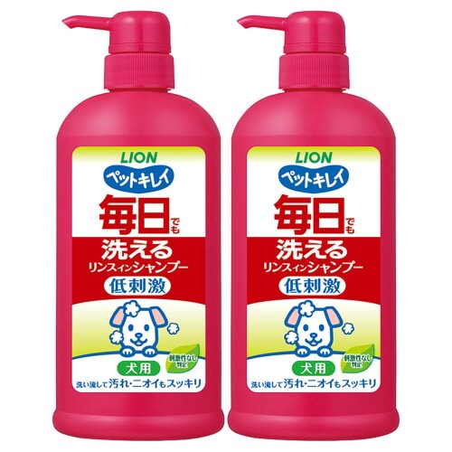 ライオン ペットキレイ 毎日でも洗えるリンスインシャンプー 犬用 ポンプ 550mLx2個パック まとめ買い ..