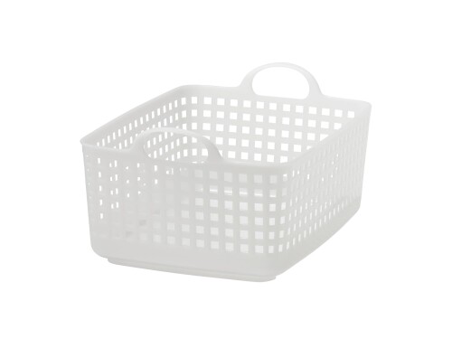 ライクイット(like-it) 洗濯カゴ 持ち手付き バス バスケット浅型 約幅35.5 奥51 高24cm ナチュラル 日本製 SCB-7 ランドリー収納