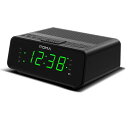 AM/FM ラジオ付き目覚まし時計、4 段階調光器、スヌーズ、デュアル アラーム、スリープ タイマー、読みやすい LED ジェイド グリーン ディスプレイ iTOMA CKS2100