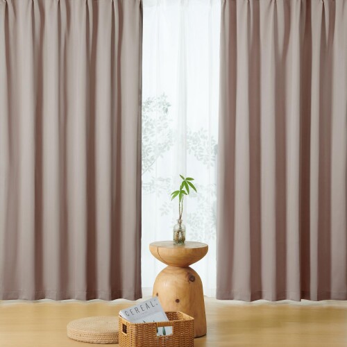 クモリ(Kumori) カーテン 2枚セット 自然光を取り入れる ほどよい遮光性 カーテンセット 薄手 スッキリと目覚め 遮熱 防寒 UVカット 遮像 節電効果 省エネ 洗濯可能 無地 おしゃれ 寝室 リ