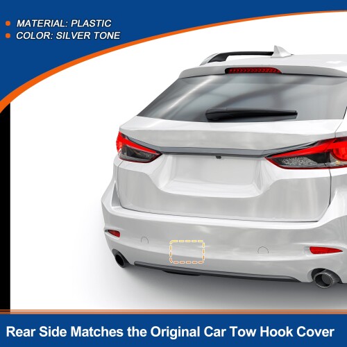 ACROPIX Mazdaに対応 6アテンザ2018 2021用リアライトパッセンジャーサイド カーバンパートウフックカバートウカバーキャップシルバートーン1個入り