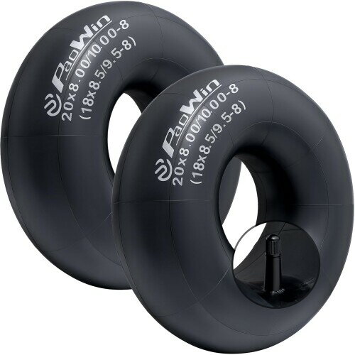 PaoWin 2本,20x8.00-8 チューブ,バルブ TR13,20x8.00/10.00-8(18x8.50/9.50-8) タイヤチューブ,適用20x8.00-8 20x10.00-8 18x8.50-8 18x9.50-8 ハンドカート/耕うん機/手押し車