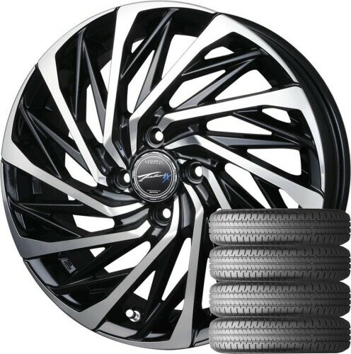 ロクサーニ テンペストタービン VX (15×4.5J 4-100 +45) ブラックポリッシュ + BRIDGESTONE(ブリヂストン) NEWNO 165/55R15