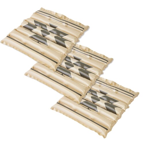 和弘プラスチック工業 エアクッション ザブポン スタイル ネイティブ柄 日本製 1枚入×3個パック ベージュ 約39×42×4cm