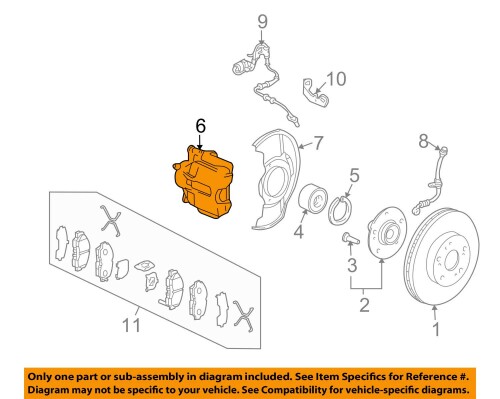 HONDA (ホンダ) 純正部品 キヤリパーサブASSY. L.フロント エレメント 品番45019-SCV-A04