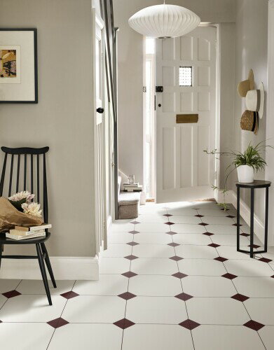 MORCART フロアタイル 置くだけ 接着剤不要 フロアシート 床 リメイクシート 貼るだけ DIY トイレ 浴室 玄関 キッチン フローリングシート 防水 滑り防止 剥がせる 賃貸OK (30*30cm*20枚 / 約1畳