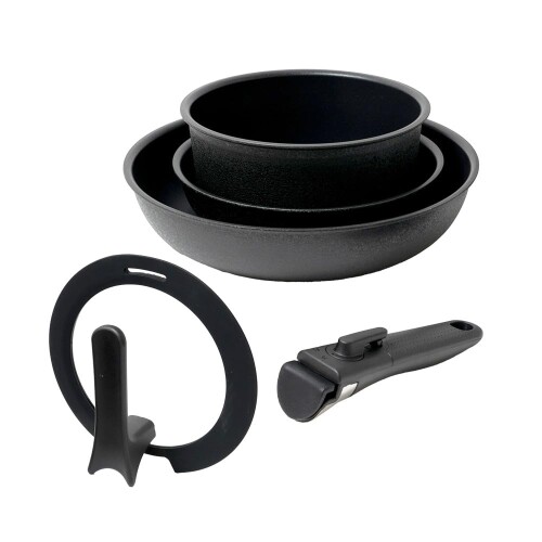 コーナンオリジナル LIFELEX ハンドルが外せるフライパン ランジェ 5点セット/IH対応 IHS-N18F2026G18H