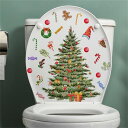 Condessacity トイレ ウォールステッカー おしゃれ 便器 シール 英語 クリスマス 可愛い 雪だるま ギフト クリスマスツリー トイレの蓋 ステッカ...