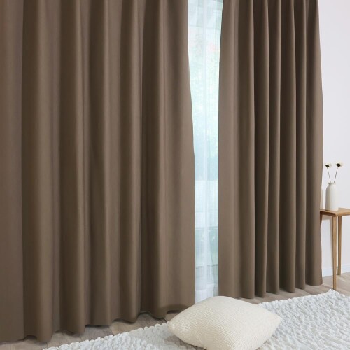 3級遮光 国産防炎カーテン 1枚入り35015BR (約200cm幅×約185cm丈) 遮熱 断熱 目隠し 人気 多機能