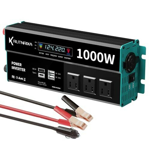 RUTNRIXA Co[^[Cg 12v 1000W DC12V () AC120V () ̓]ipxj 60HZ 50HZ J[Co[^[NdzGlM[ً̋}̊Jn͂ȓdƑԃLvKvȋ