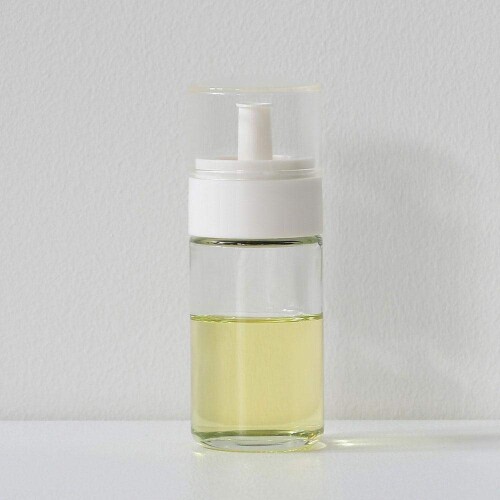 川崎合成樹脂 日本製 液だれしにくい ガラスボトル オイル&ビネガー差し ホワイト