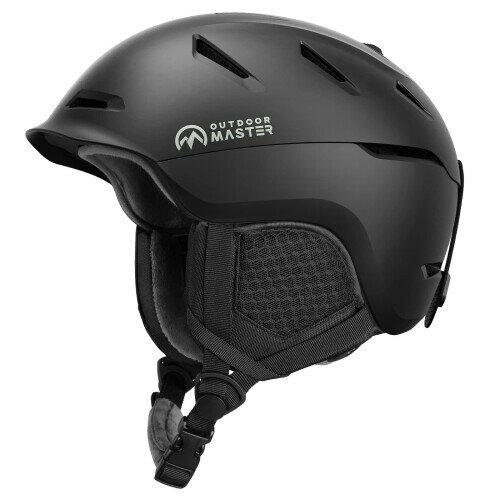 OUTDOORMASTER スキー ヘルメット スノーボード ヘルメット バイザー付き スノーヘルメット 全方位調整アジャスター 通気スイッチ 16つ通気穴 高密度EPS スキー用ヘルメット 3D保護クッショ