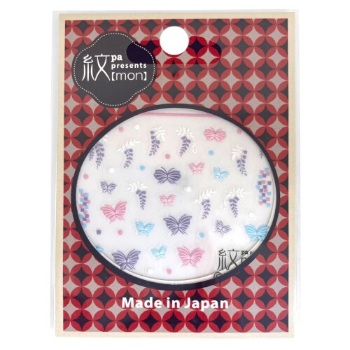 紋 ネイルスティッカー ms005 藤蝶 (1シート)