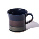 ANGLE ハンドメイドセラミックコーヒーカップ・マグ BORDER MUG ブルー 200ml 日本製 ? 美濃焼陶器、匠の技が光るシンプルで軽いデザイン、カ...