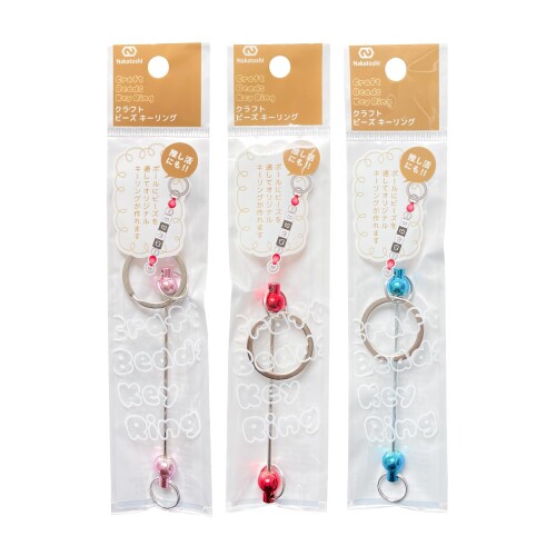 (ナカトシ産業) クラフト用キーリング 8570-BK ピンク、レッド、ブルー