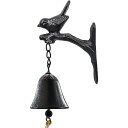 MrMrKura ドアベル 呼び鈴 鋳鉄製 鳥風鈴 壁掛けベル 吊り下げ式 ドアチャイム ディナーベル グッズ 金属製 ネジタイプ 手振り鈴 ホーム装飾 玄関ベル 屋外 取り付け