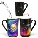 MUGKISSがん熱交換星座マグカップ12 oz、星座がんコーヒーカップ、ムーンスターセラミック変色カップ、星座マーク、祝日の誕生日プレゼント、6-7月の魔法の...