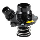 HOPESPANNER BMWに対応 328d XDrive 2014-2018用の車用サーモスタット耐久性のあるブラックの内部エンジン冷却サーモスタットハウジングアセンブリプラスチック1セット