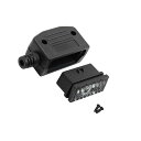 VekAuto OBD2コネクター メスアダプターシェルキット 車用ユニバーサルプラスチック 黒
