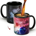 MUGKISS マジックマグカップ 330ml 熱で変わる星空デザイン - スタートレック 彼氏 彼女 友達への面白い誕生日プレゼント 交換ギフト