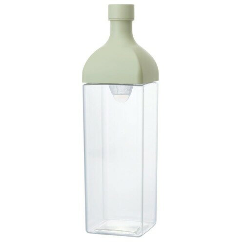 HARIO(ハリオ)カークボトル 樹脂製 縦横 ピッチャー 茶こし付き 日本製 実用容量/1,200ml スモーキーグリーン ギフトラッピング仕様 型番:KAB-120-SG