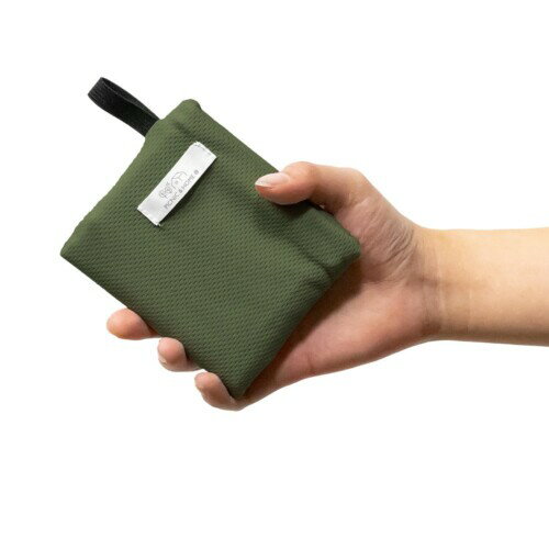 アサヒ興洋 レジャーシート コンパクト 40cm×70cm カーキ 軽量 手のひらサイズ 洗濯可能 引っ掛けひも..