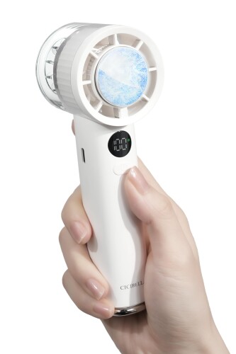 シシベラ(CICIBELLA) ハンディファン 冷却プレート 扇風機 小型 100段階風力調節 長時間稼働 冷却機能 手持ち扇風機 接触冷感 クーラー機能 暑さ対策 W-F13 パールホワイト