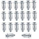 WizeFolk 固定ネジ 花びらナット 20個セット拡張ナット M6x25金属製ねじナットリベットナット 炭素鋼拡張ナット ジャックナット 拡張ナット メタル...
