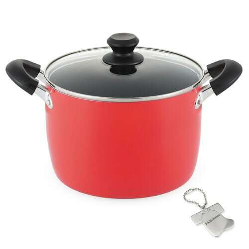 J-kitchens シチュー ポット 両手鍋 22cm 強化 ガラス蓋付 ガス IH対応 ゴールドマーブルふっ素樹脂加工 オリジナル カンキリくんT 付