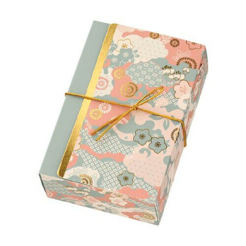 ヘッズ ギフトボックス 10×15×5cm 水色 20枚 着物柄 和風 HEADS KMG-GS1