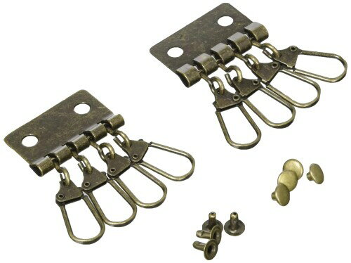 イチネンアクセス ファミリーツール(FAMILY TOOL) キーケース金具 4連 馬蹄型 アンティークゴールド 2..