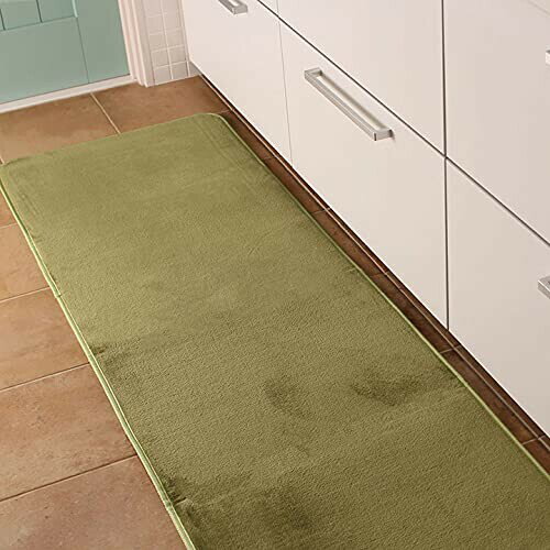 布団と寝具専門店カラーズ 低反発キッチンマット グリーン 60×240cm A717-TH240KMAT-GR
