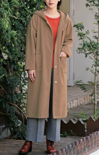 Sewing Pattern Studio 縫い代付き型紙・パターン ドロップショルダーのフードコート Mサイズ SB-0042