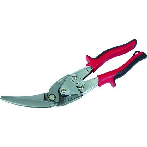 TRUSCO(トラスコ) 万能金切ハサミ オフセットロングタイプ 左曲り 45度 TGH-270FLL × 5丁