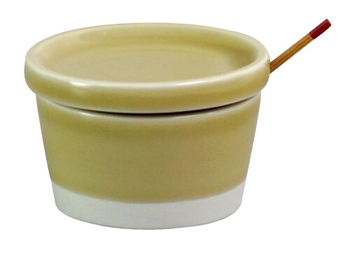 波佐見焼 「 essence(エッセンス) 」 es シュガーポット 黄磁釉 14478