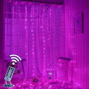 Yuuming 300 LED カーテンストリングライト3M×3M USB駆動 銅線妖精星ライト付きリモコン8モード結婚式のパーティーウィンドウ装飾 (3M -...