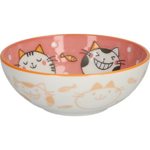 美濃焼 子供 食器 ボウル 約12×4.5cm 食洗機対応 レンジ対応 ねこ にゃんこ 日本製 133-62110