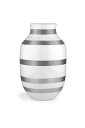Kahler ケーラーOmaggio Vase オマジオ フラワーベース(L) シルバー 15213 H:30.5cm