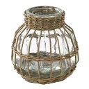 スパイス(Spice) SPICE OF LIFE 花瓶 かご編み フラワーベース FONTAINE ラウンド 直径17cm LYGN1020